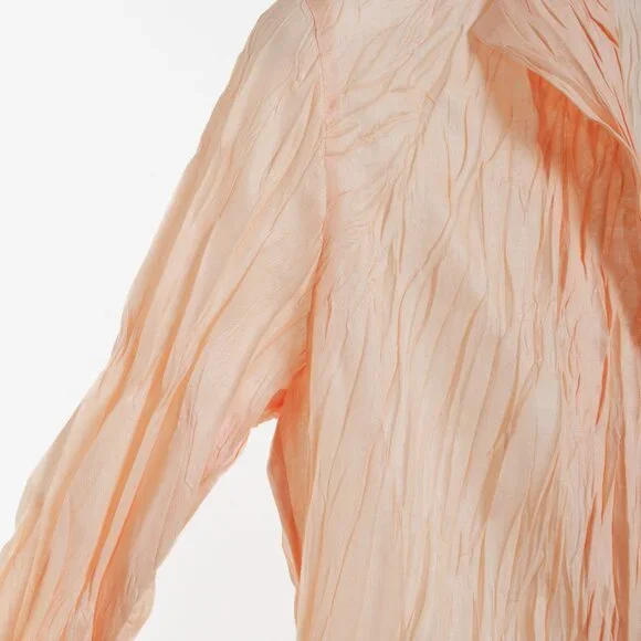 Issey Miyake Pleats Please Peach Crinkle Pleat Jacket